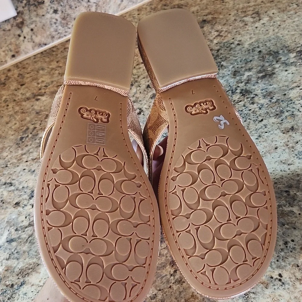 NWT Coach Women's Bridget Sandal Signature Canvas CZ158 BeachWood Size 7 - Picture 8 of 9